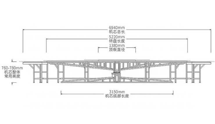 大型電動餐桌機芯